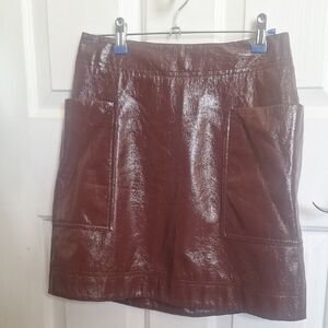 Anthropologie Burgundy Maeve Lined Mini Skirt Size 0